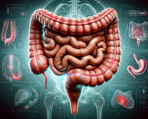 enhance your colon health image Happy colon over health background