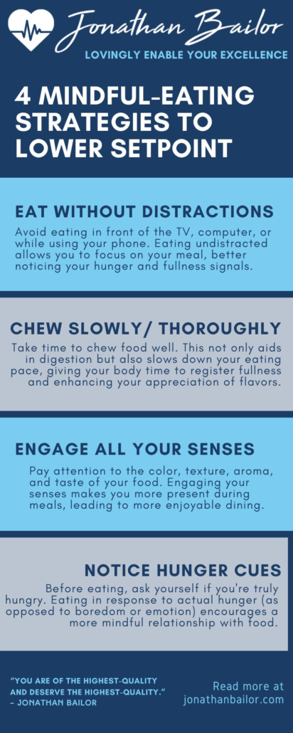 4 Mindful Eating Strategies to Lower Setpoint Weight - Jonathan Bailor