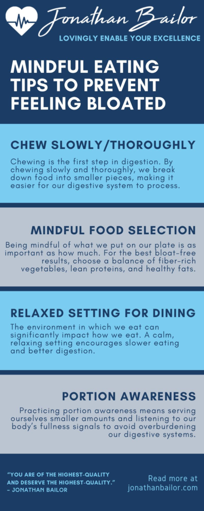 Mindful Eating Tips to Prevent Feeling Bloated - Jonathan Bailor