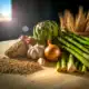 An assortment of prebiotics on a table.